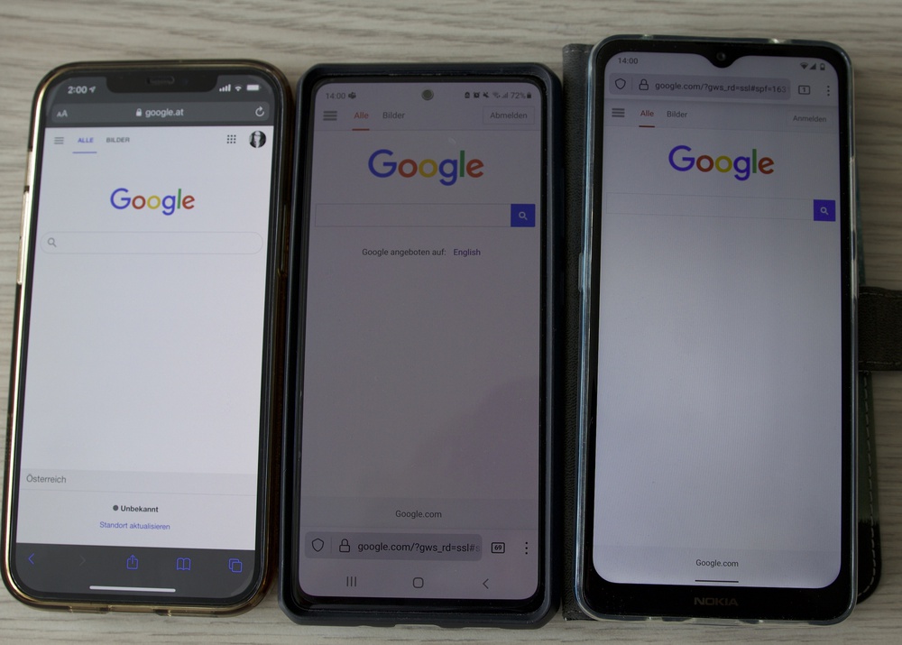 Browser auf Smartphones, 2010